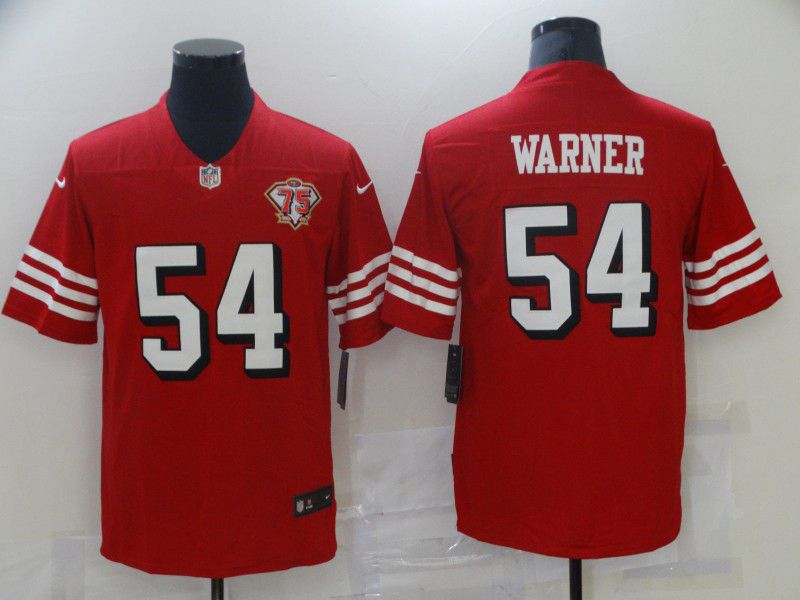 Men San Francisco 49ers 54 Warner Red New Nike Vapor Untouchable Limited 2021 NFL Jersey